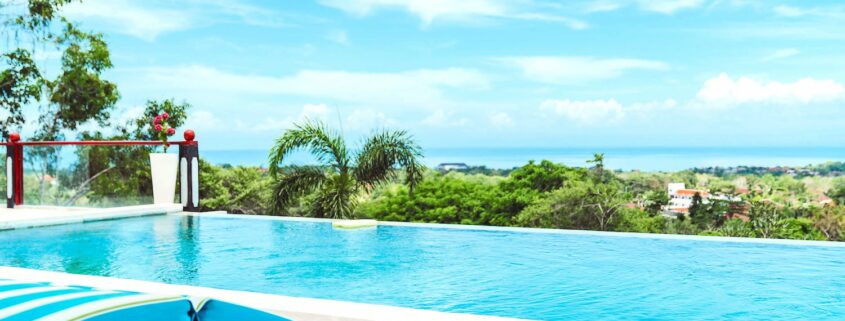 Infinity pool at Bali Surfcamp